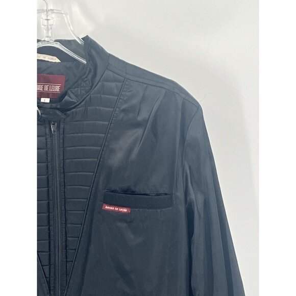 Vintage 80s Andre DeLeure Satin Bomber Michael Jackson Jacket Sz Large - Picture 2 of 9